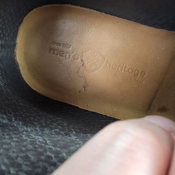 Ortiz & Reed Heritage Leather Chukka Boots Mens Size 10 Lace Up Black Arms - Picture 8 of 10